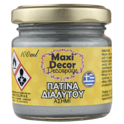 Πατίνα Διαλύτου Maxi Decor 100ml Ασημί_PD22008495